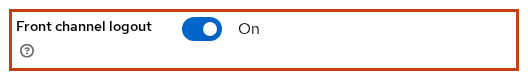 Front channel logout enabled on the Keycloak SAML client