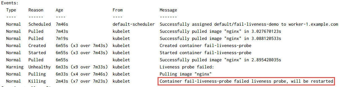 How to perform kubernetes health check using probes