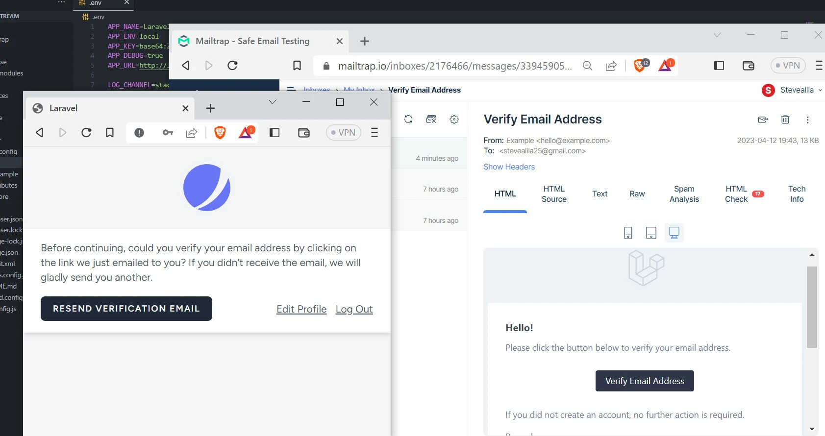 Email verification with Laravel Jetstream