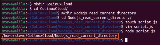 Nodejs get current directory using __dirname