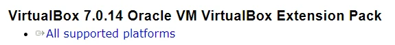 VirtualBox Extension Pack download