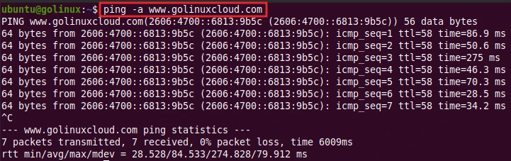ping command to use audible ping