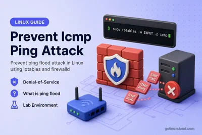 How to stop ICMP ping flood attack (DOS) on Linux