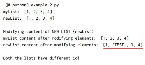 Python copy list - deepcopy() vs copy() with examples