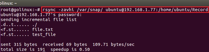 rsync command to view the difference between source and destination
