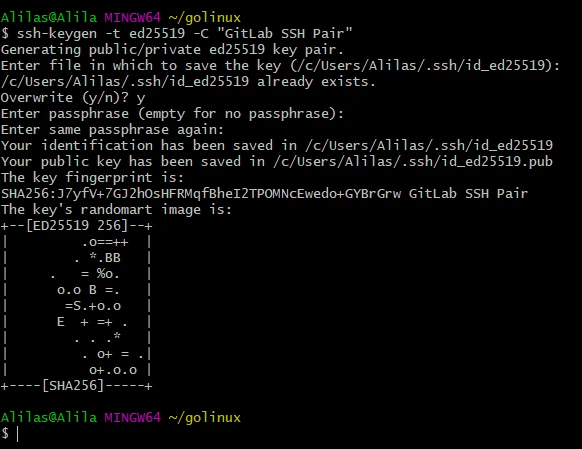 SSH keys to set up GitLab with Visual Studio Code