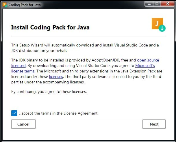Set up Java with visual studio code