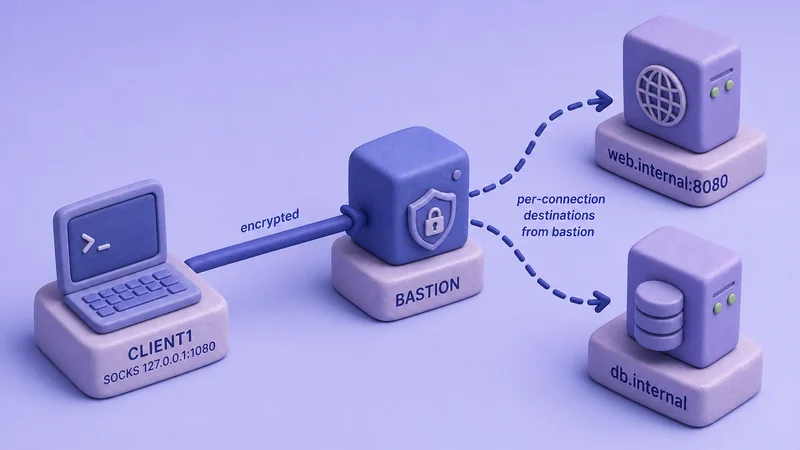 Dynamic SSH port forwarding with a local SOCKS proxy