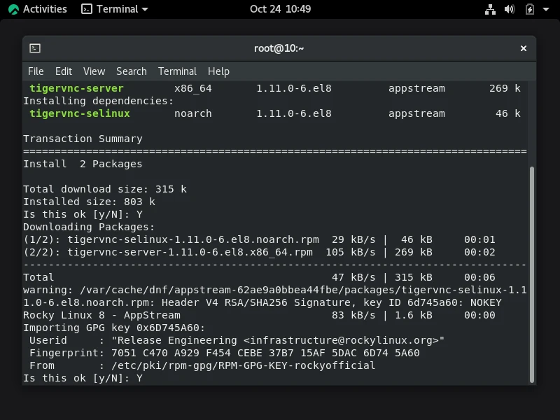 Setup VNC server in Rocky Linux 8 [Step-by-Step]