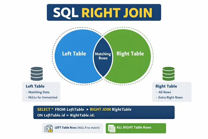 SQL RIGHT JOIN Venn Diagram