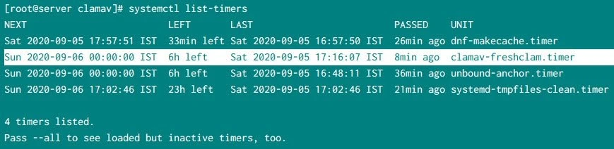 Steps to install and configure ClamAV in Linux CentOS 7