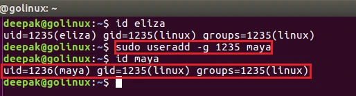 useradd command to create new user using specific group ID