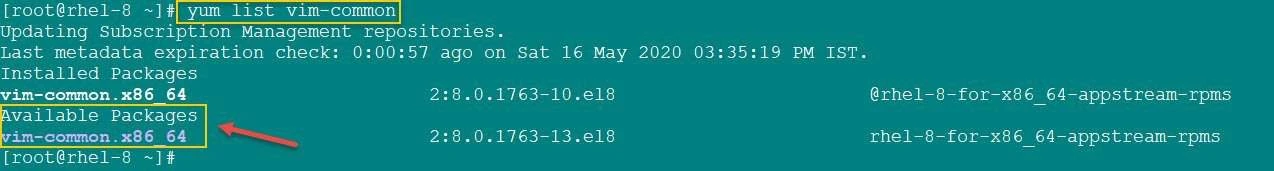 YUM install specific version | YUM install from specific repo
